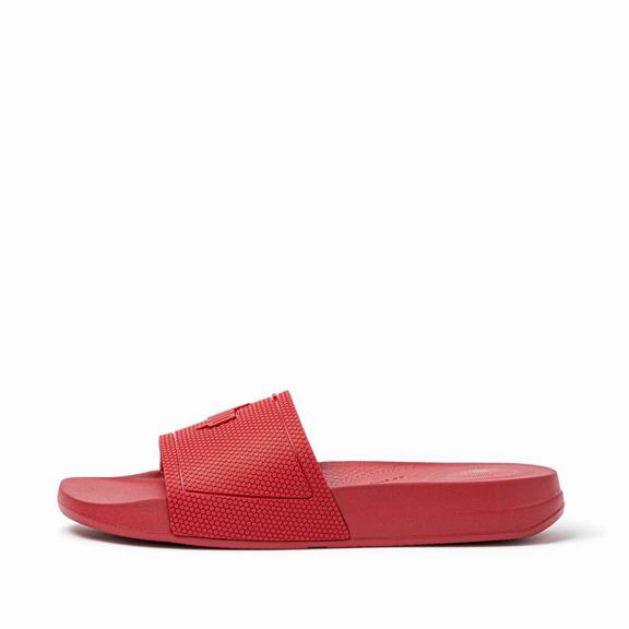 FitFlop Women's IQUSHION Rubber Slides - Deep Red (LRHTU-9140)